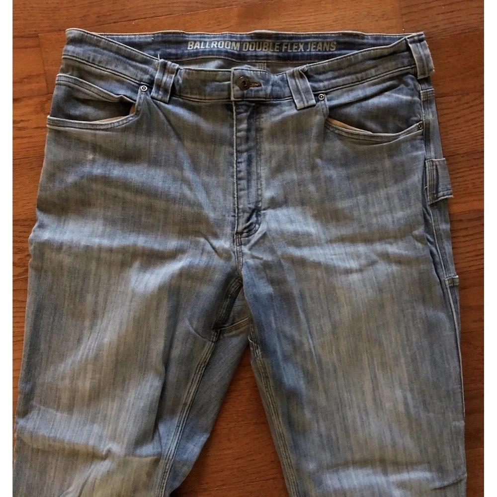 Duluth Trading Co Flex Ballroom Jeans Blue Denim Mens 40x34 New No Tag Lite Wash
